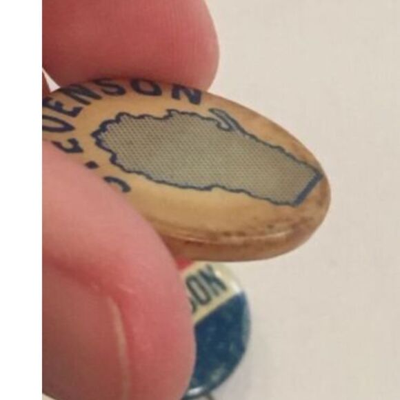 Stevenson Pin Pinback Lot of 2 - Picture 4 of 5